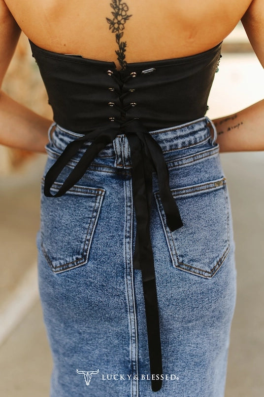 Boot Stitch Concho Corset