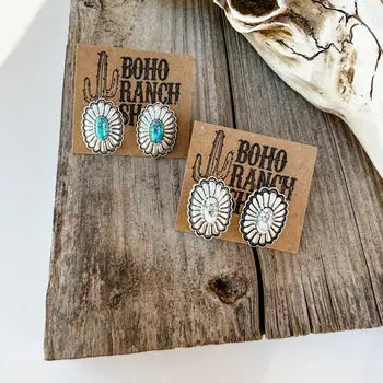 Concho Stud Earrings